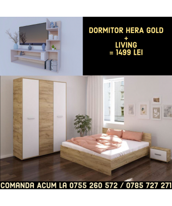 Dormitor Hera GOLD + Living...