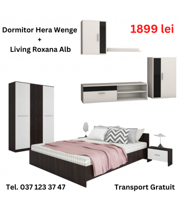 Dormitor Hera Alb + Living...