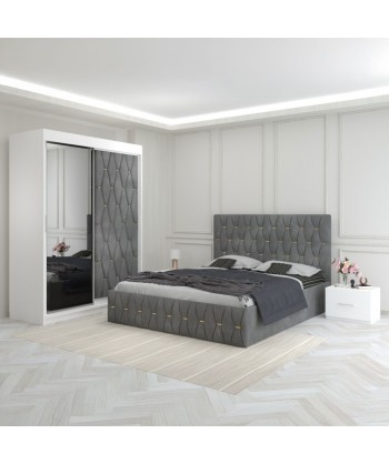 Dormitor Eric Gri Cu Dulap...