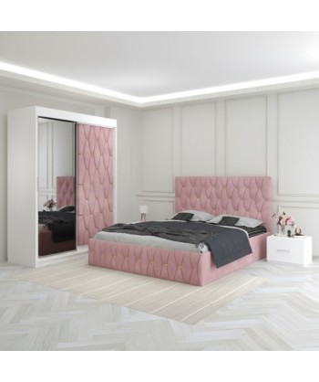 Dormitor Eric Roz Cu Dulap...